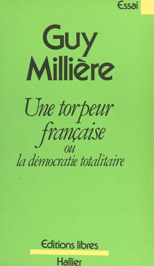 ebook cover of Une torpeur française, by Guy Millère