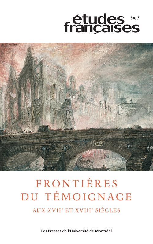 ebook cover of Études françaises. Volume 54, numéro 3, 2018, by Pascal Bastien, Frédéric Charbonneau, Audrey Faulot, Marie-pierre Krück, Louis Laliberte-Bouchard, Guillaume Mazeau