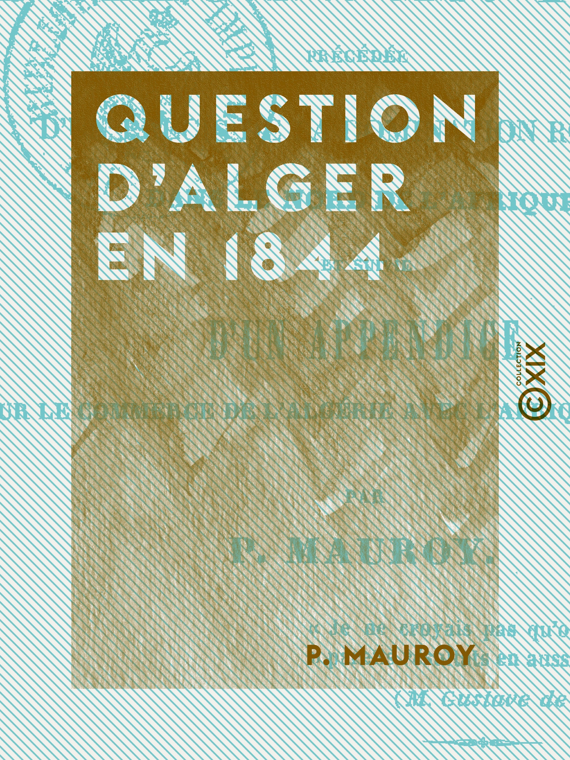 ebook cover of Question d'Alger en 1844, by P. Mauroy