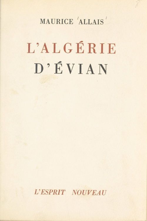 Couverture ebook de Les accords d'Évian, de Maurice Allais