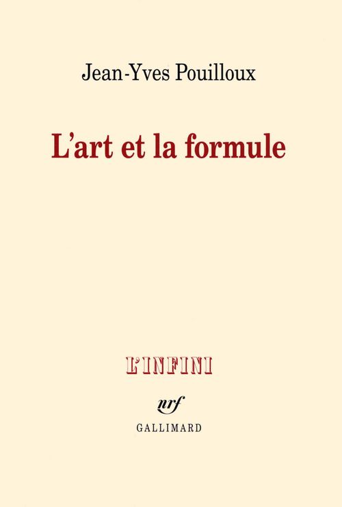 ebook cover of L'art et la formule, by Jean-yves Pouilloux