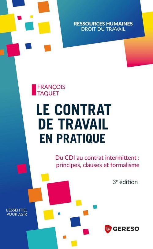 ebook cover of Le contrat de travail en pratique, by François Taquet
