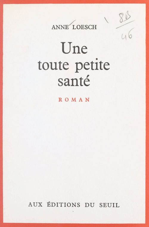 Couverture ebook de Une toute petite santé, de Anne Loesch