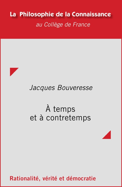 Couverture ebook de À temps et à contretemps, de Jacques Bouveresse
