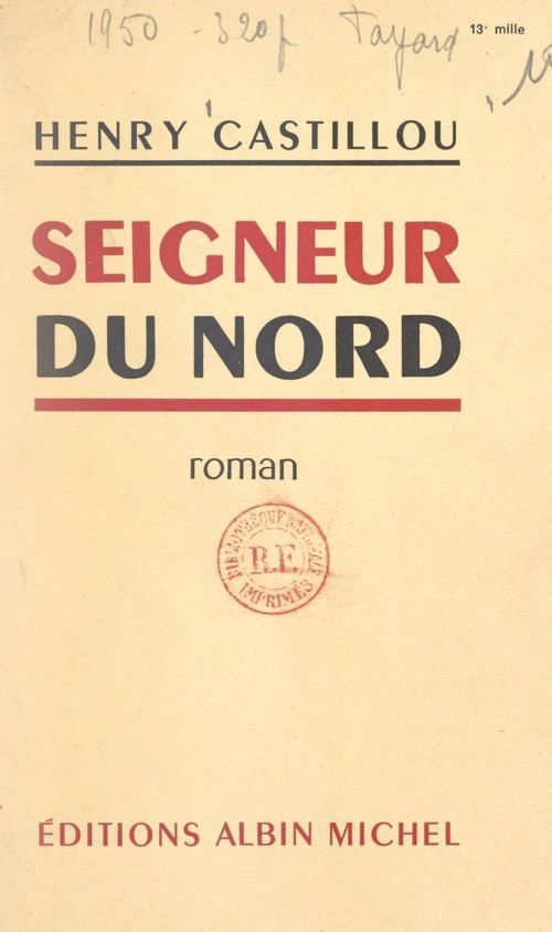 ebook cover of Seigneur du Nord, by Henry Castillou