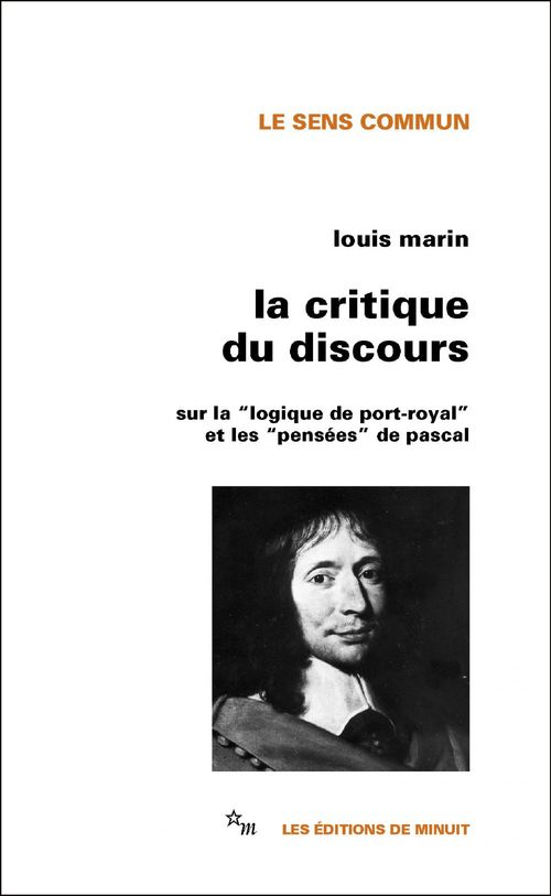 ebook cover of La Critique du discours, by Louis Marin