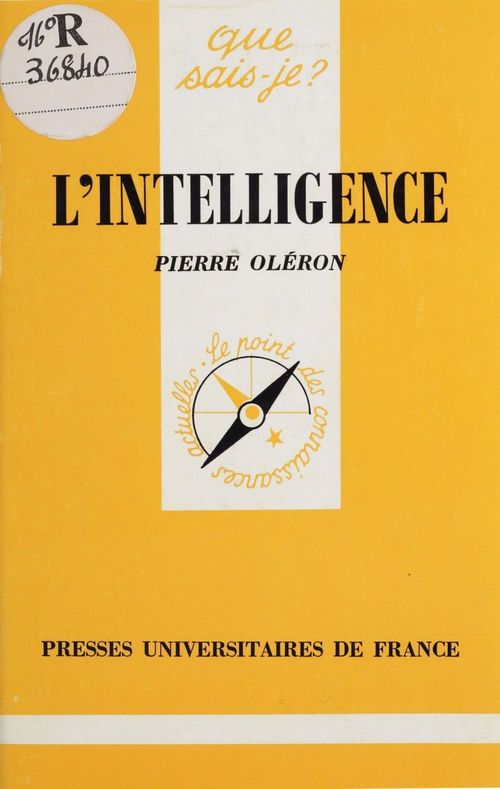 ebook cover of L'Intelligence, by Pierre Oléron