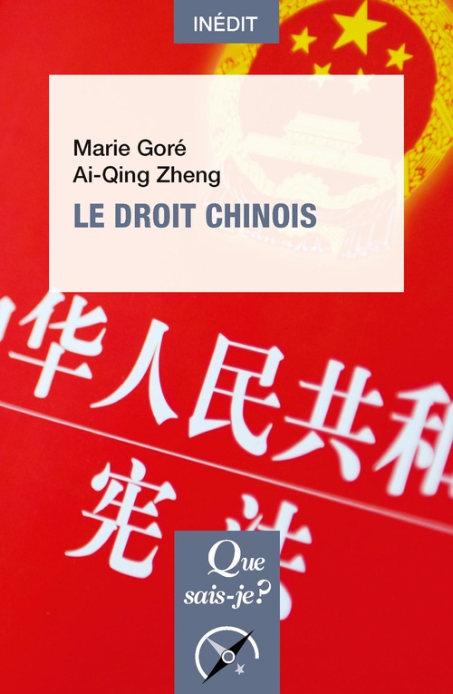 Couverture ebook de Le Droit chinois, de Marie Goré, Aiqing Zheng