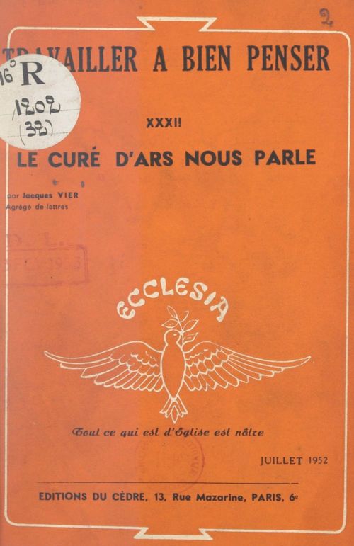 ebook cover of Le curé d'Ars nous parle, by Jacques Vier