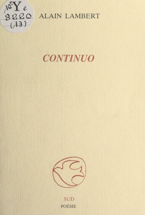 Couverture ebook de Continuo, de Alain Lambert