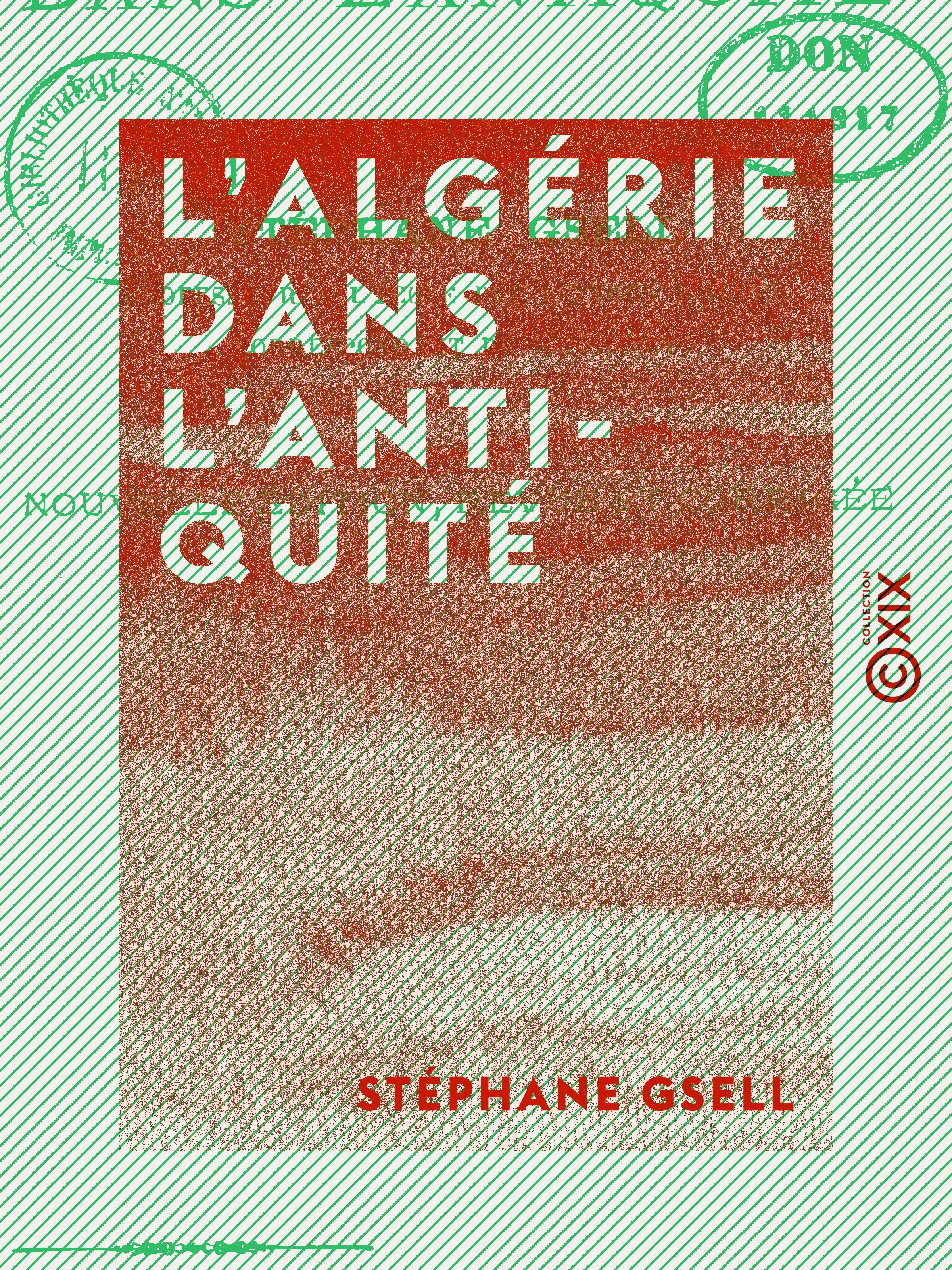 Couverture ebook de L'Algérie dans l'antiquité, de Stephane Gsell
