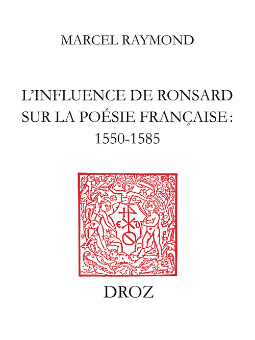 ebook cover of L´Influence de Ronsard sur la poésie française : 1550-1585, by Marcel Raymond