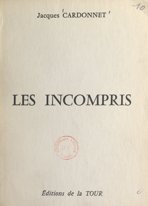 ebook cover of Les incompris, by Jacques Cardonnet