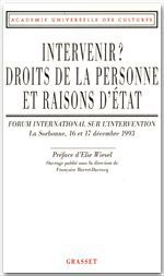 ebook cover of Intervenir droits de la personne et raison d'Etat, by Academie Universelle Des Cultures