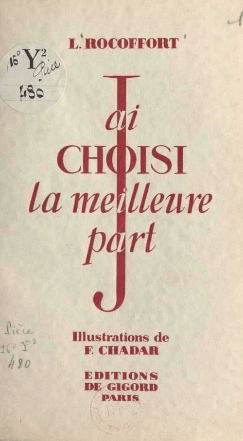 ebook cover of J'ai choisi la meilleure part, by Louis Rocoffort