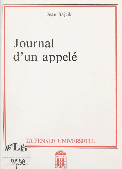ebook cover of Journal d'un appelé, by Jean Bajcik