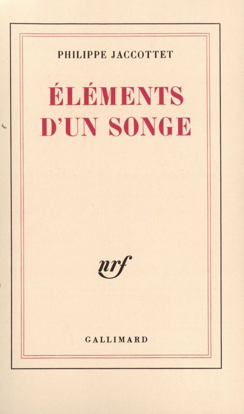 ebook cover of Éléments d'un songe, by Philippe Jaccottet