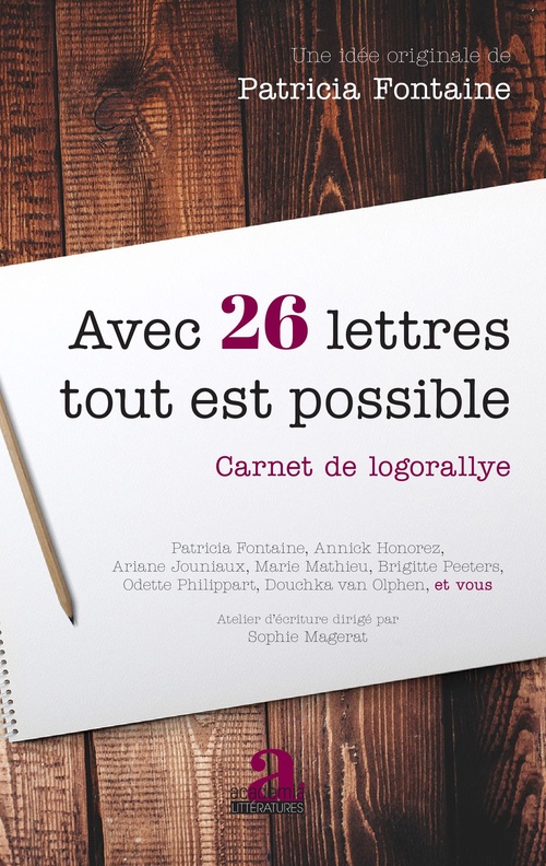 Couverture ebook de Avec 26 lettres tout est possible, de Patricia Fontaine