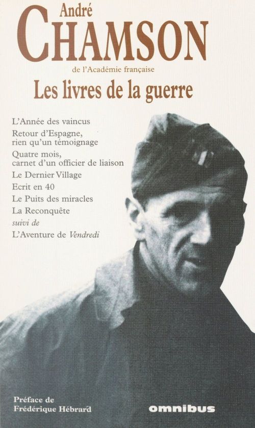 Couverture ebook de Les livres de la guerre, de Andre Chamson