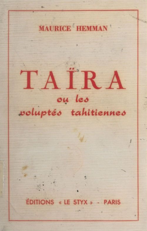 ebook cover of Taïra ou Les voluptés tahitiennes, by Maurice Hemman