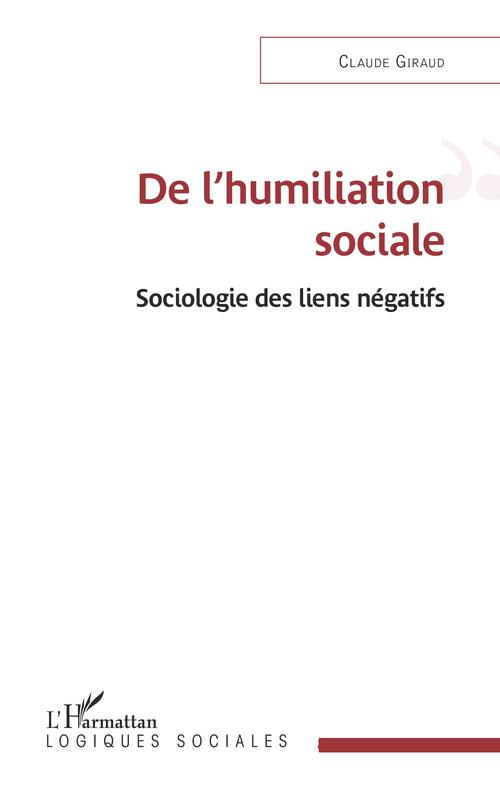 ebook cover of De l'humiliation sociale, by Claude Giraud