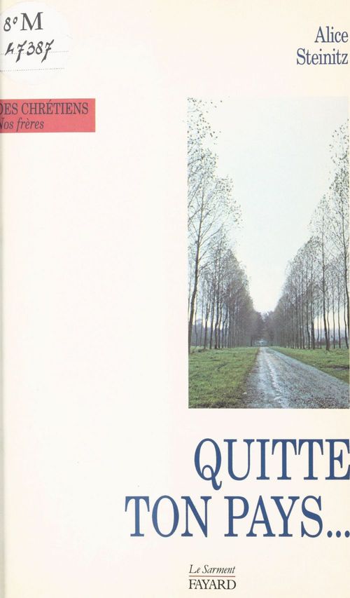 Couverture ebook de Quitte ton pays, de Alice Steinitz