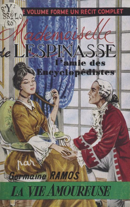 Couverture ebook de Mademoiselle de Lespinasse, de Germaine Ramos