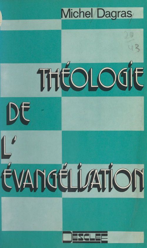 Couverture ebook de Théologie de l'évangélisation, de Michel Dagras