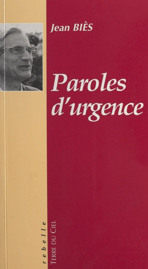 Couverture ebook de Paroles d'urgence, de Jean Biès