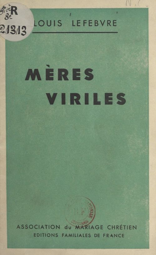 ebook cover of Mères viriles, by Louis Lefebvre