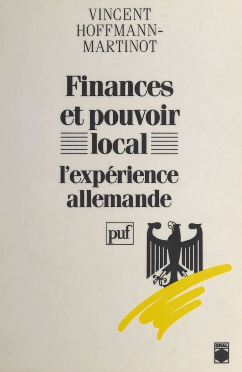 ebook cover of Finances et pouvoir local, by Vincent Hoffmann-martinot