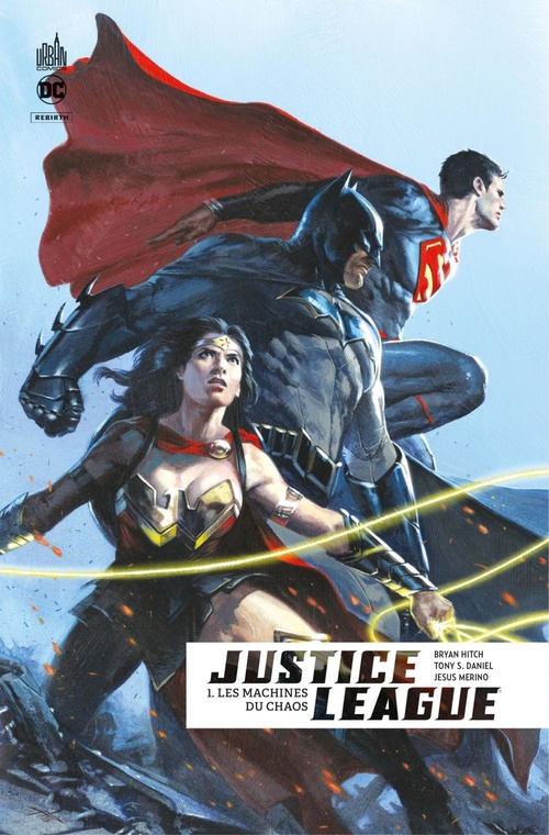 Couverture ebook de Justice League Rebirth - Tome 1 - Les machines du chaos, de Bryan Hitch