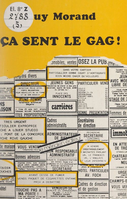 Couverture ebook de Ça sent le gag !, de Guy Morand