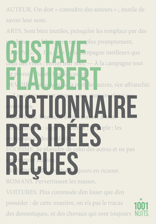 Couverture ebook de Dictionnaire des idées reçues, de Gustave Flaubert