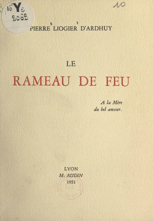 ebook cover of Le rameau de feu, by Pierre Liogier D'Ardhuy