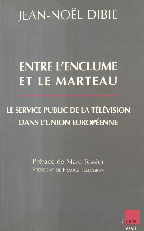 Couverture ebook de Entre l'enclume et le marteau : Le Service public de la télévision dans l'Union européenne, de Jean-Noel Dibie