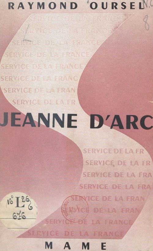 ebook cover of Jeanne d'Arc, by Anne-Marie Oursel, Raymond Oursel