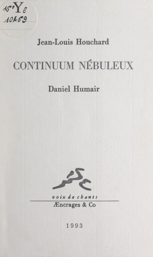 Couverture ebook de Continuum nébuleux, de Jean-Louis Houchard