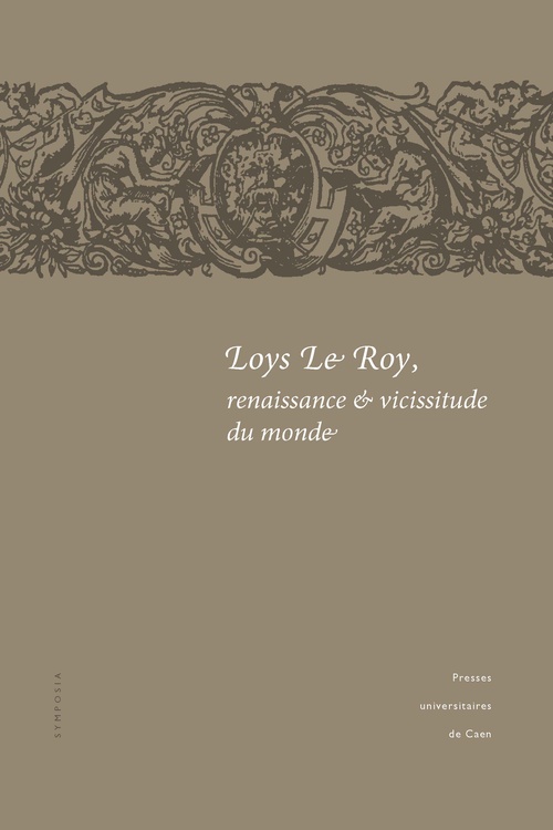 ebook cover of Loys Le Roy, renaissance et vicissitude du monde, by
