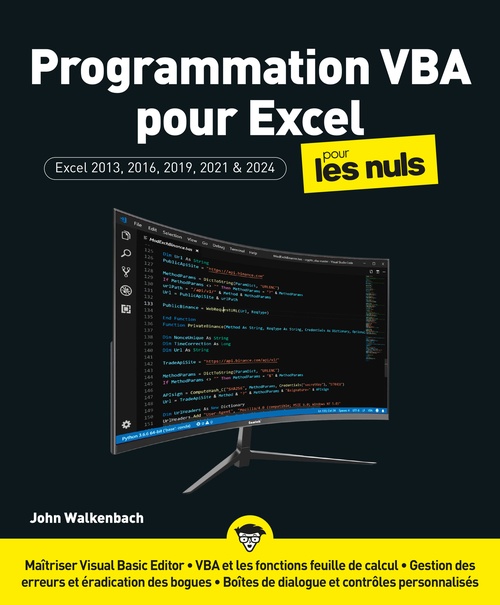 ebook cover of Programmation VBA pour Excel 2024 pour les Nuls, by John Walkenbach
