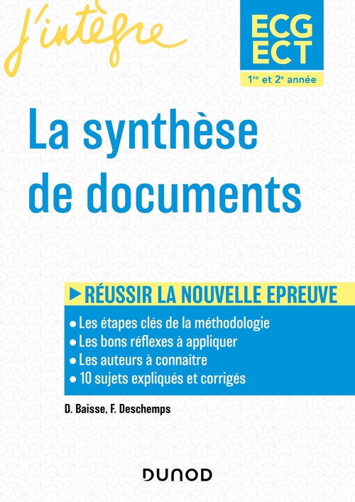 ebook cover of ECG-ECT 1 & 2 La synthèse de documents, by Danielle Baisse, Florence Deschemps