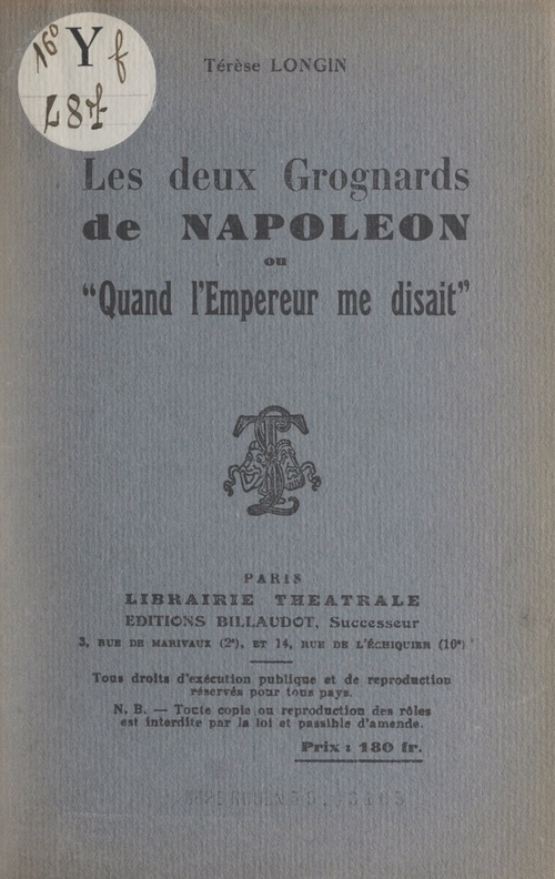 Couverture ebook de Les deux grognards de Napoléon, de Terese Longin