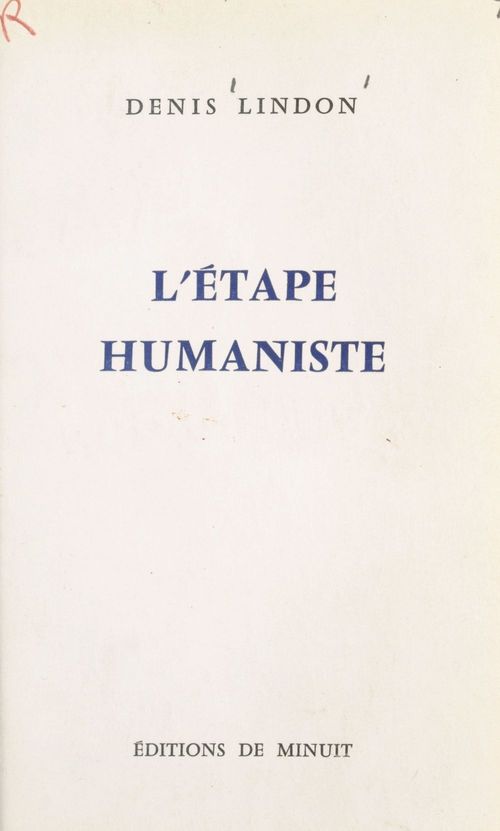 Couverture ebook de L'étape humaniste, de Denis Lindon
