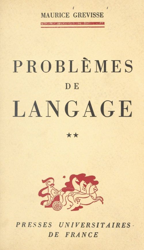 ebook cover of Problèmes de langage (2), by Maurice Grevisse