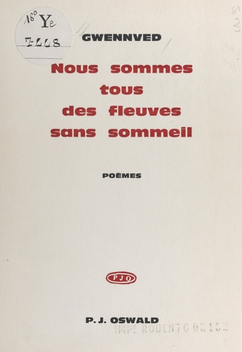 ebook cover of Nous sommes tous des fleuves sans sommeil, by Gwennved