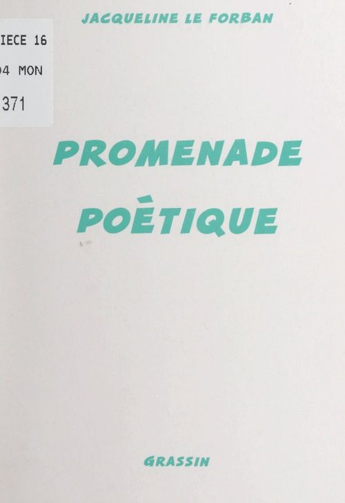 ebook cover of Promenade poétique, by Jacqueline Le Forban