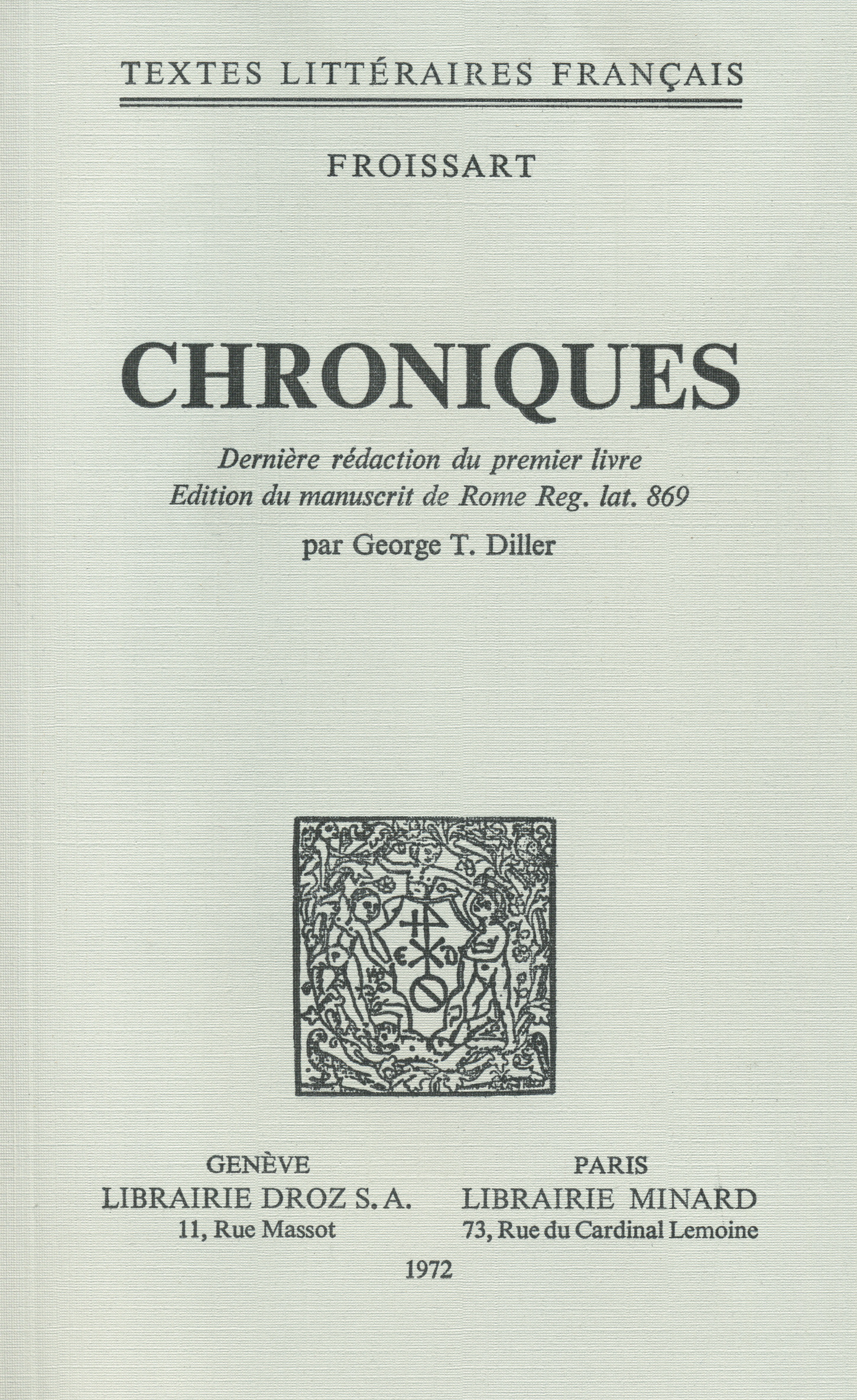 ebook cover of Chroniques, by Froissart Jean