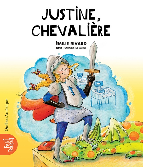 ebook cover of Justine, chevalière, by Emilie Rivard, Mika