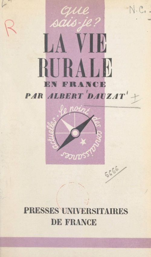 ebook cover of La vie rurale en France, by Albert Dauzat
