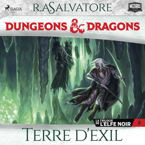 audiobook cover of La Trilogie de l'Elfe noir - tome 2 - Terre d'exil, by R.A. Salvatore
